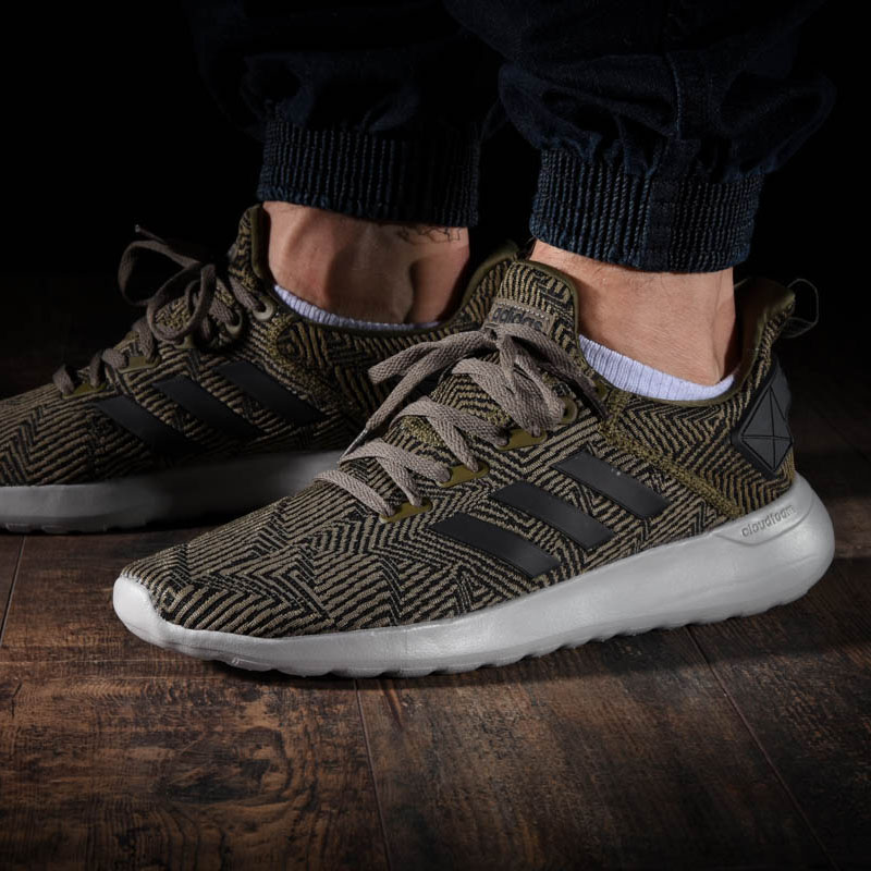 adidas Lite Racer 绿灰色
