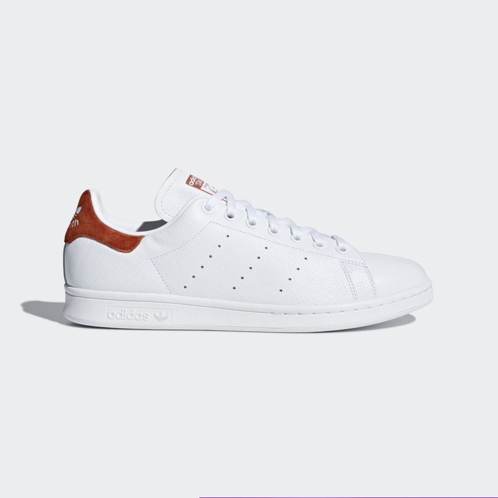 adidas Stan Smith 白色酒红尾
