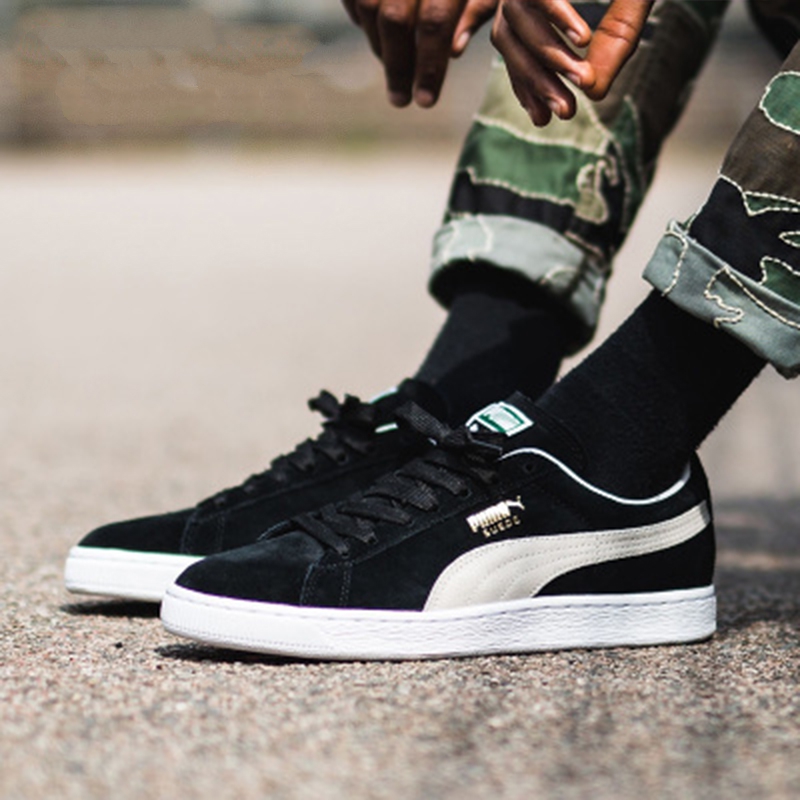 Puma Suede Classic 黑/白米色