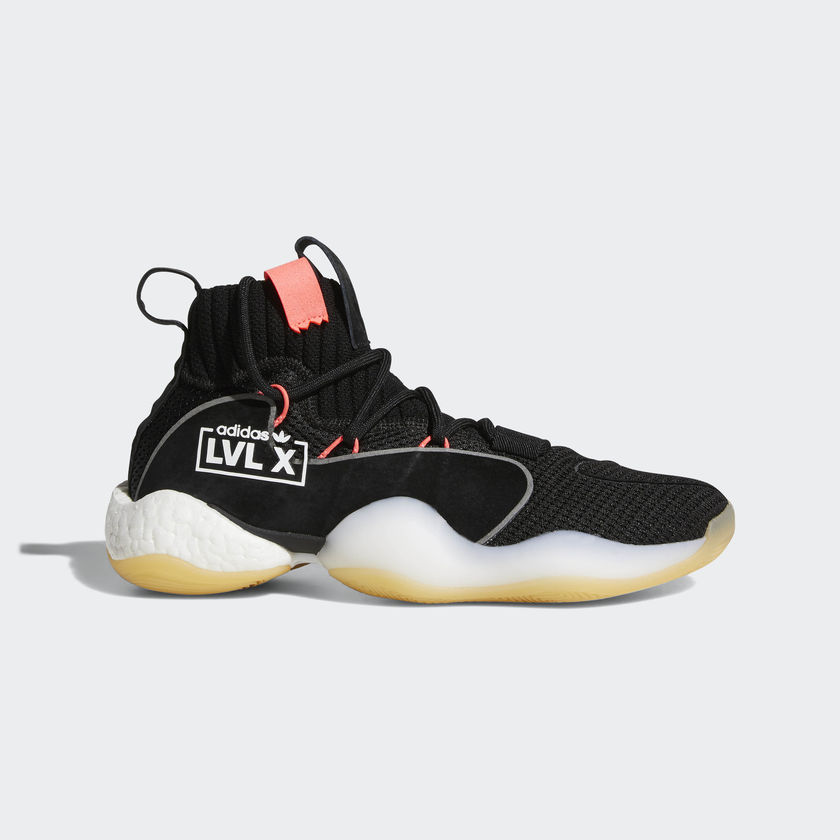 adidas Crazy BYW X Boost 黑白粉生胶