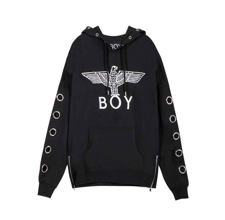 boy london 潮流印花连帽套头卫衣情侣款18秋季新款