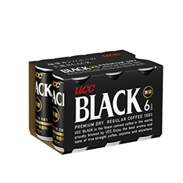 UCC 悠诗诗无糖黑咖啡饮料185g*6(日本进口)