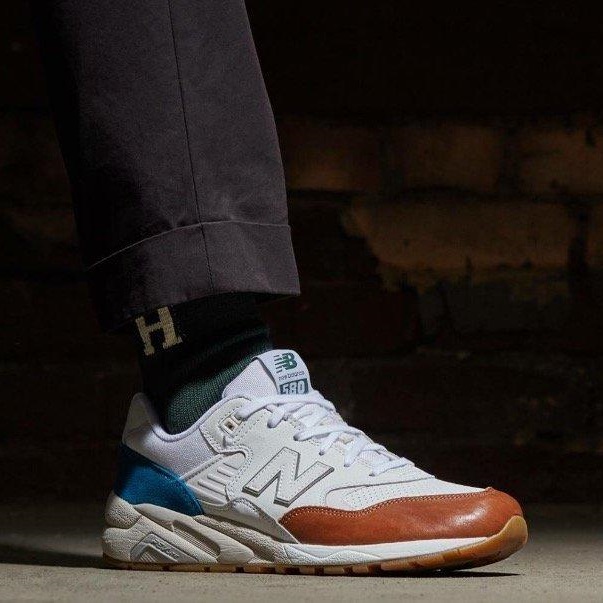 New Balance 580  咖啡色/蓝/白