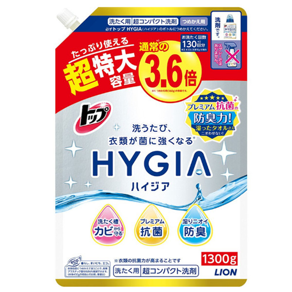 LION狮王HYGIA洗衣液替换装1300克