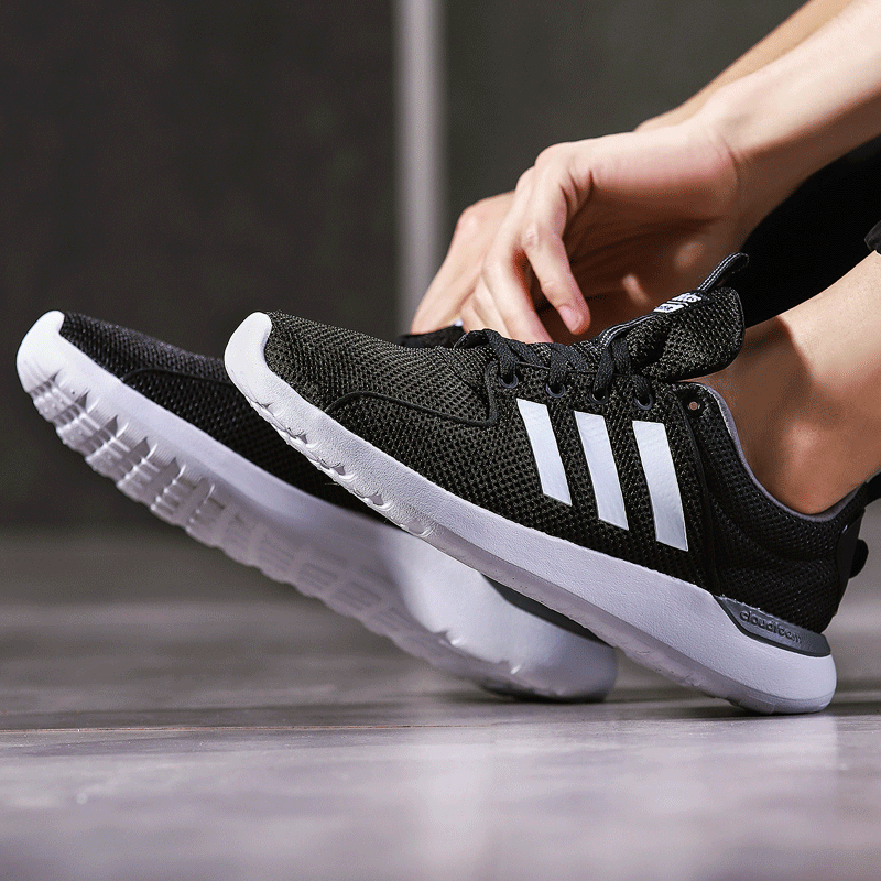 adidas Cloudfoam Lite Racer 黑色网面