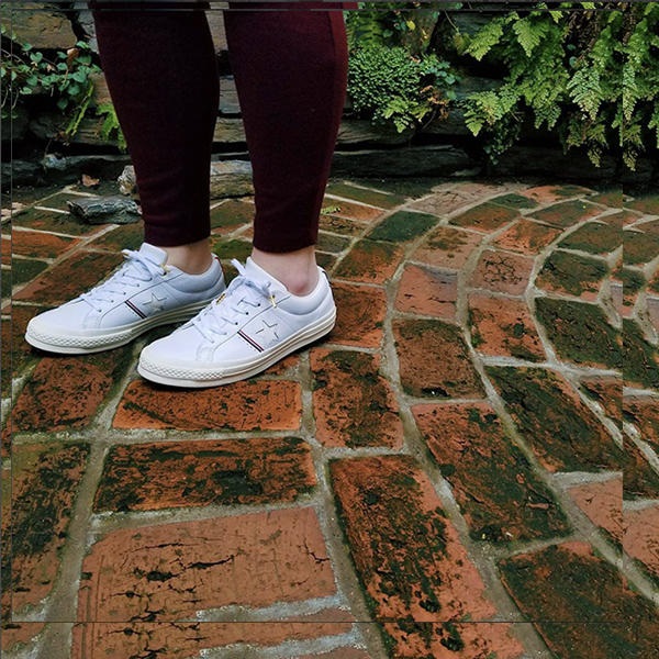 Converse One Star 白色双条纹