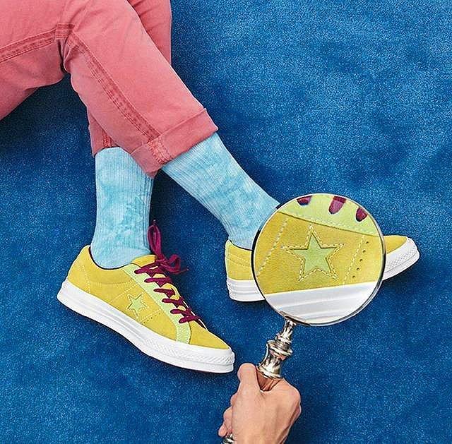 Converse One Star 黄红拼接