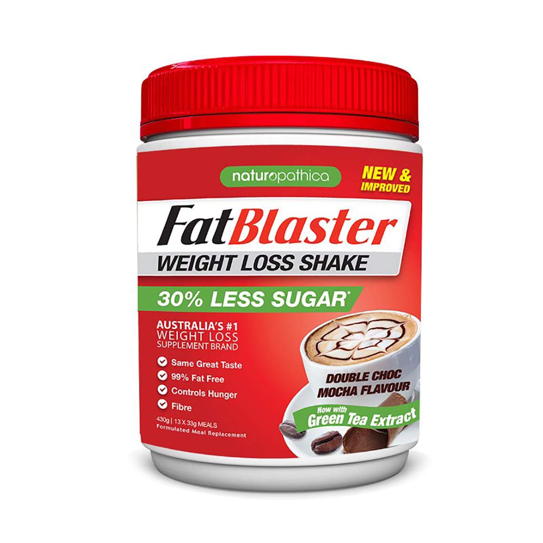 FatBlaster 代餐奶昔30% 少糖 可可摩卡味 430g