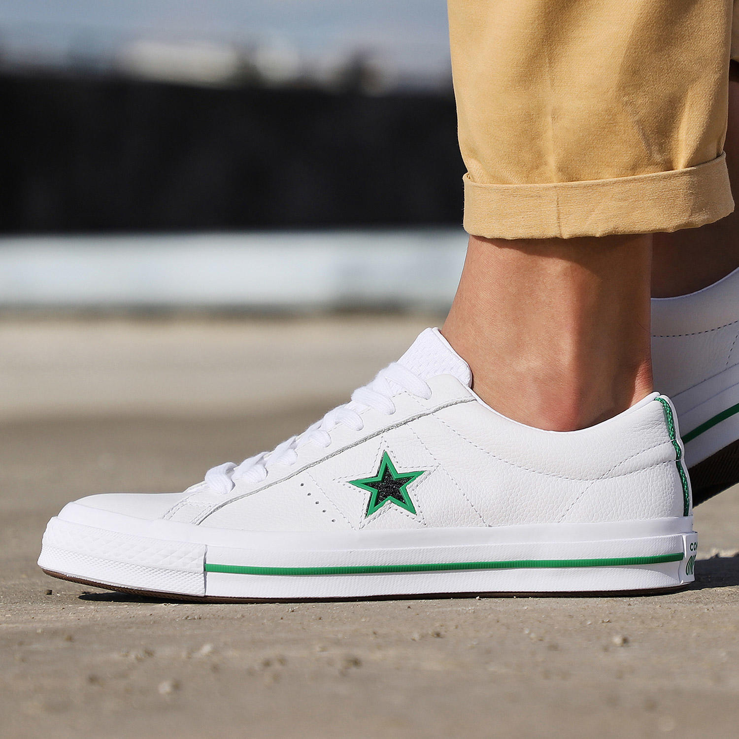 Converse One Star 灰绿