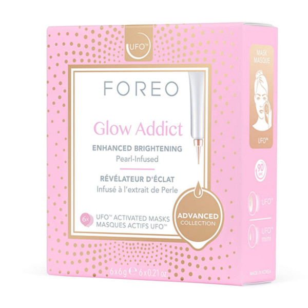 FOREO UFO MINI桃花粉亮皙晶焕面膜6片/盒