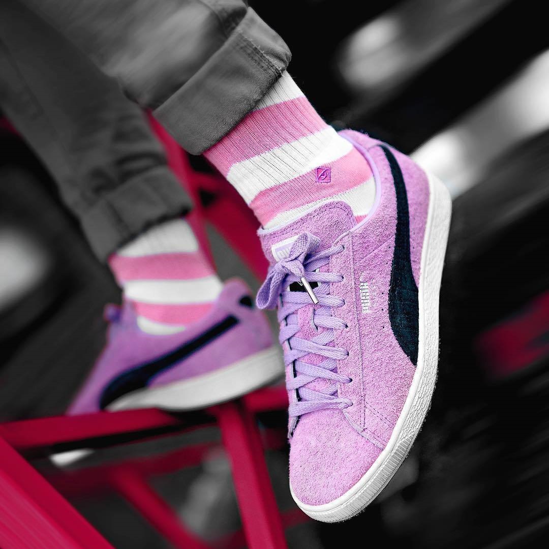 Puma Suede Classic 钻石联名/磨砂粉黑