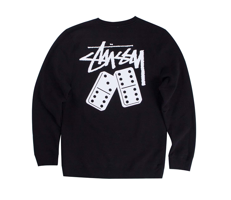 Stussy 骰子经典logo圆领加绒卫衣