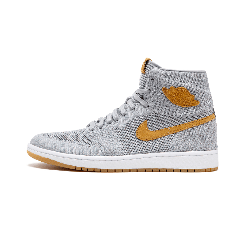 Air Jordan 1 Flyknit 灰金编织