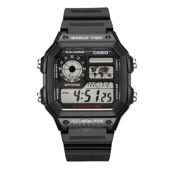 Casio/卡西欧 方形数显防水学生手表