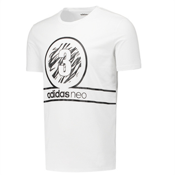 adidas 运动短袖T恤 CZ1778  白
