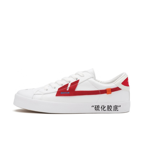回力 回天之力休闲鞋  白红PU款