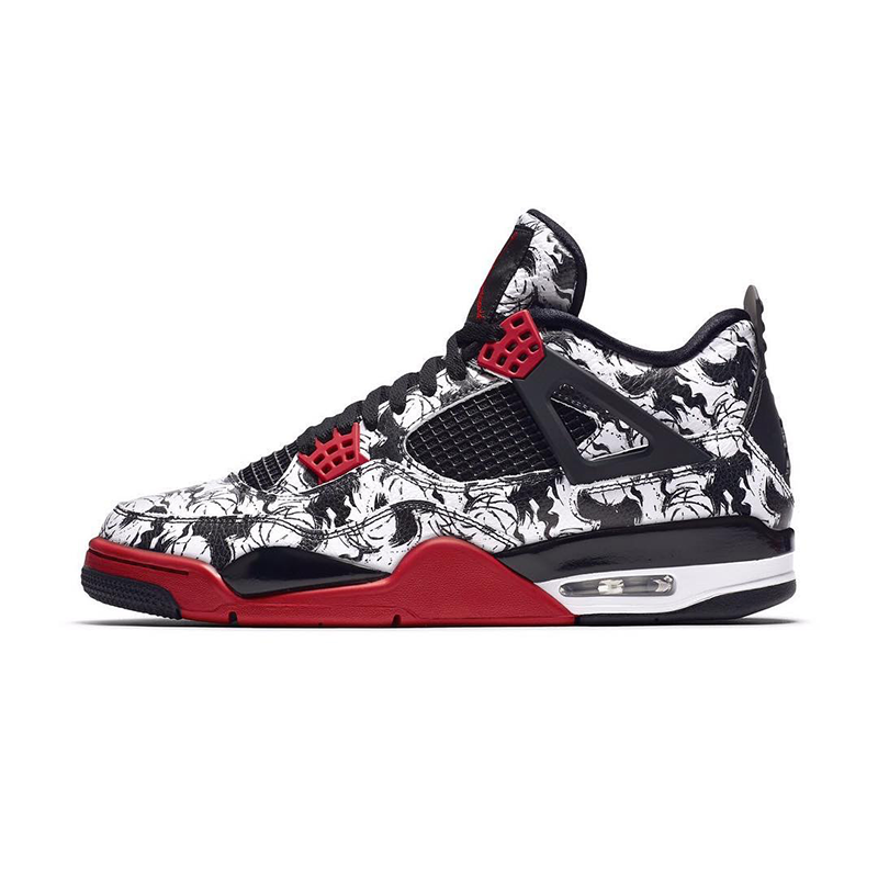 Air Jordan 4 Tattoo 黑白涂鸦