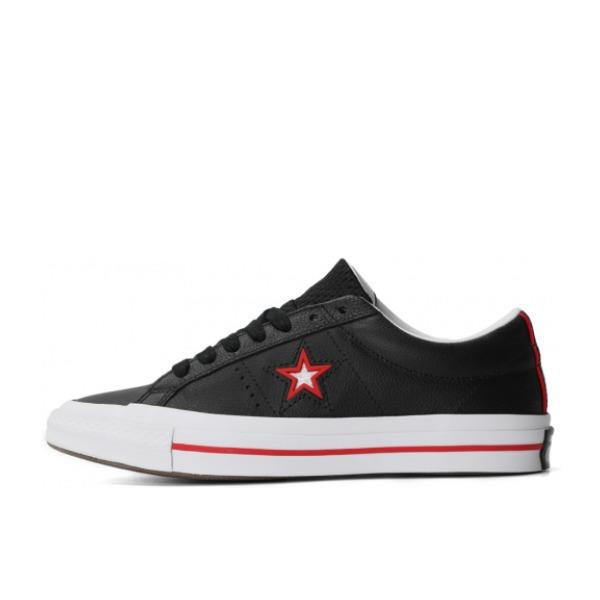 Converse One Star 黑红皮革