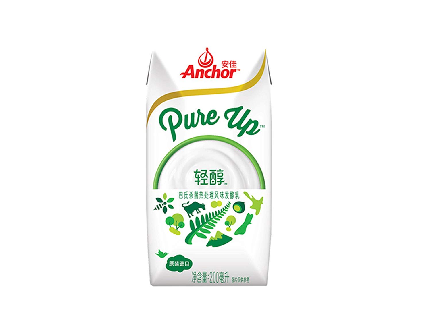 安佳 轻醇巴氏杀菌热处理风味发酵乳200ml*12