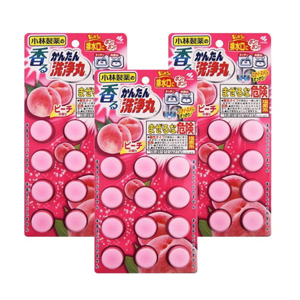 小林制药下水道管道疏通蜜桃味泡腾片12片/个*3
