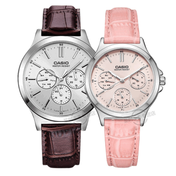卡西欧Casio 学生简约时尚石英情侣表
