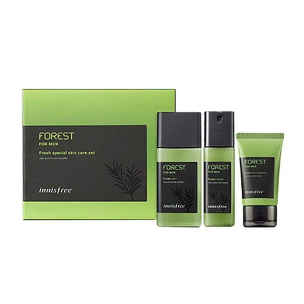 Innisfree悦诗风吟绿色森林清爽控油男乳护肤套装