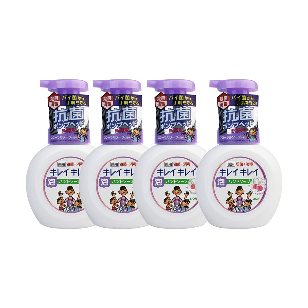 狮王 花香型全植物弱酸性泡沫洗手液 250ml*4