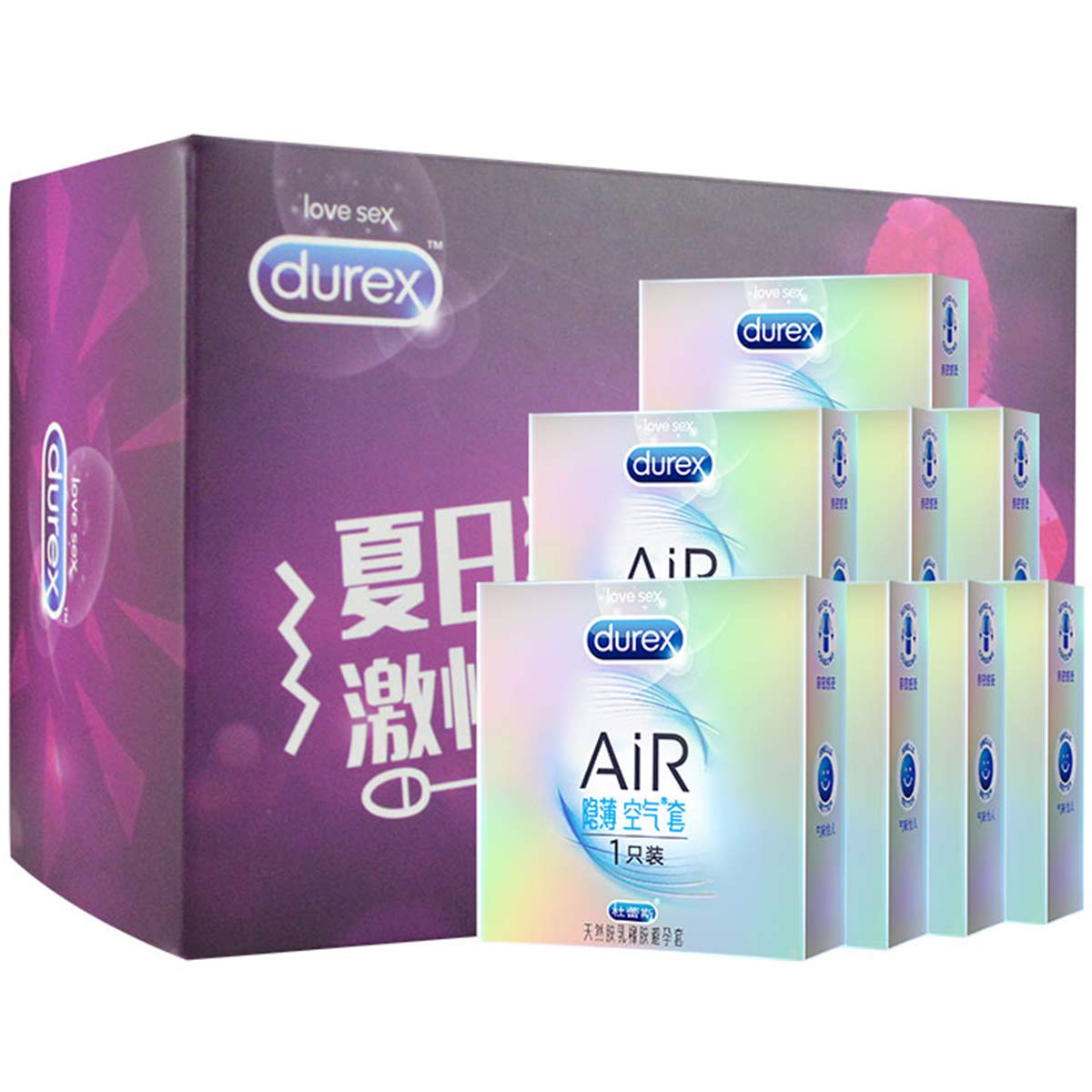 杜蕾斯 安全套 夏日狂潮激情礼盒(air1只*8)