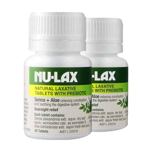 Nu-lax 乐康膏进口果蔬顺肠片乐康片 40片*2