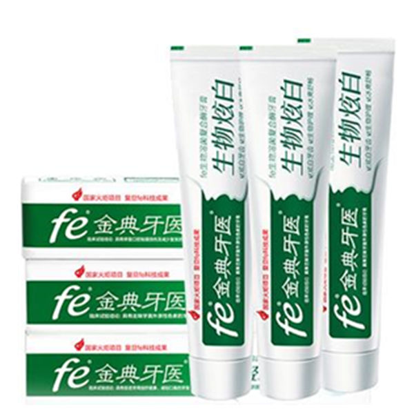 Fe 金典 新款 生物溶菌酶炫白牙膏 100g*3