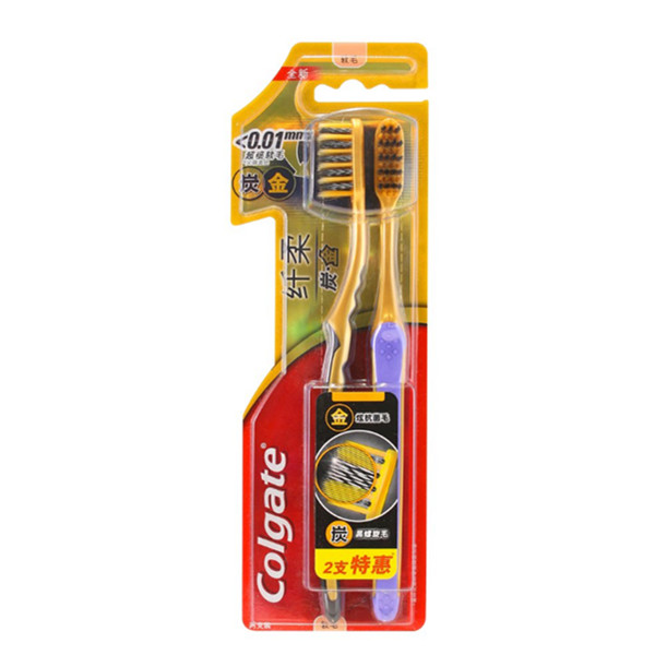 Colgate高露洁纤柔炭金牙刷×2