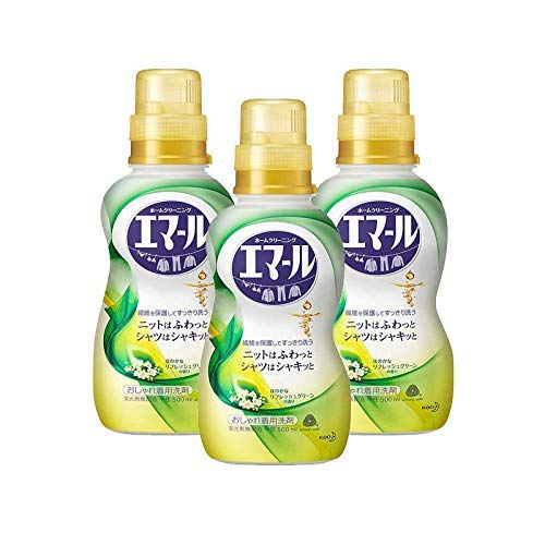 花王 真丝羊毛羊绒中性浓缩洗衣液 青草香 500ml*3瓶