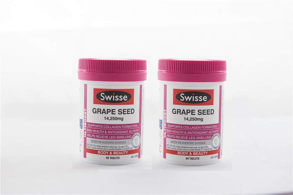 SWISSE 葡萄籽片60片/瓶2瓶装
