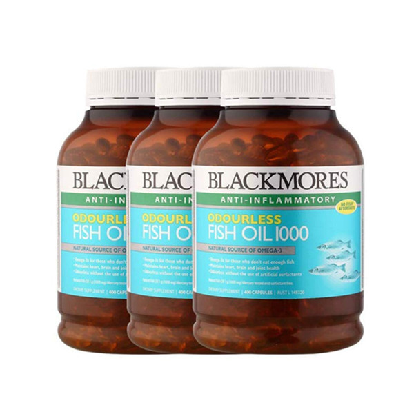 Blackmores澳佳宝无腥味深海鱼油400粒*3瓶
