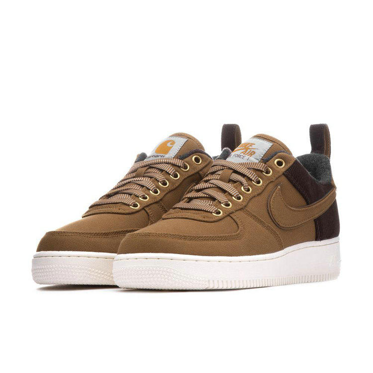 Nike Air Force 1 Carhartt WIP 黑棕拼接