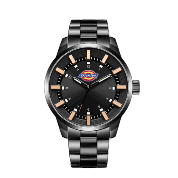Dickies/帝客 夜光钢带石英男士表
