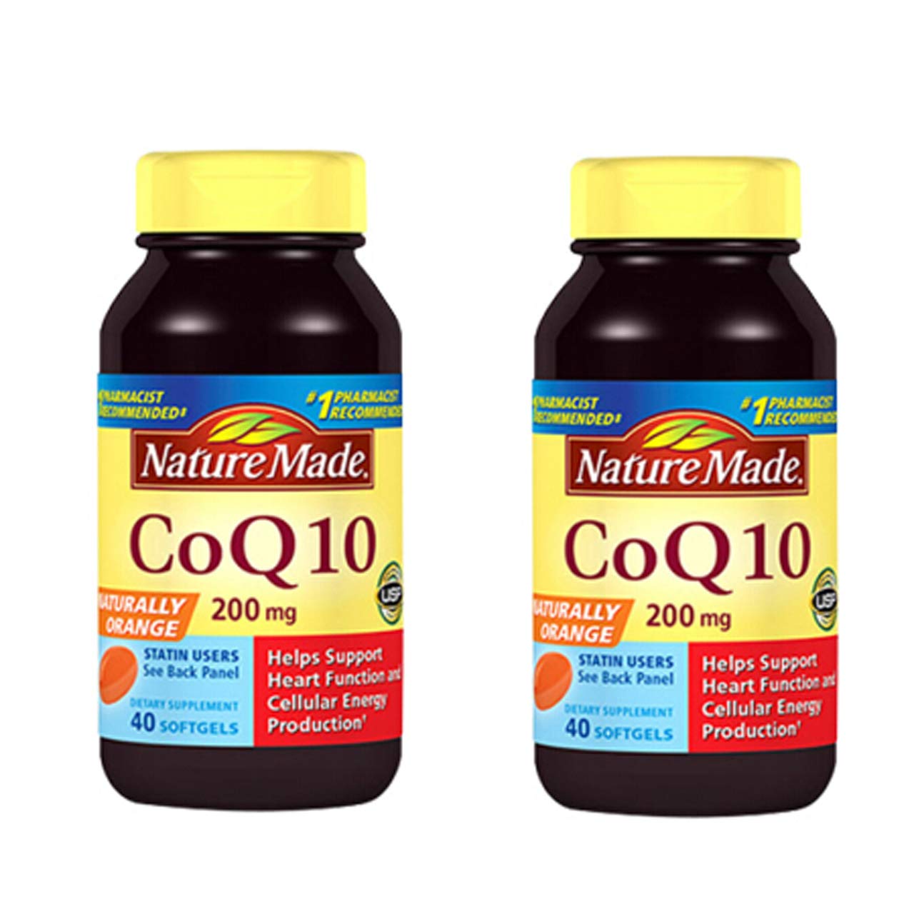 Nature Made 辅酶 Q10 辅酶软胶囊 200 mg*40粒*2瓶
