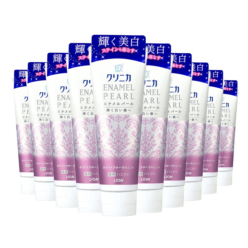 狮王 齿力佳 酵素珍珠亮白 花香薄荷牙膏 130g*10