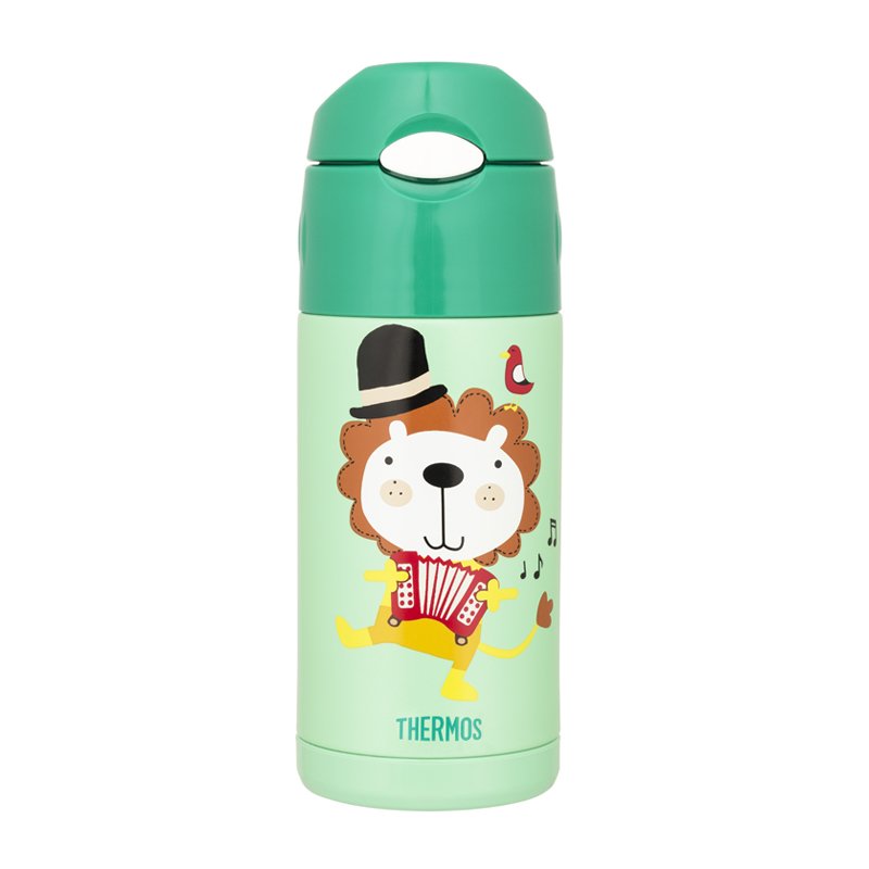 膳魔师 LION婴幼儿保温杯儿童吸管杯绿色360ml FFI-403 GR