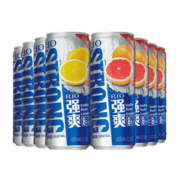 锐澳RIO鸡尾酒8度强爽组合套餐330ml*8罐