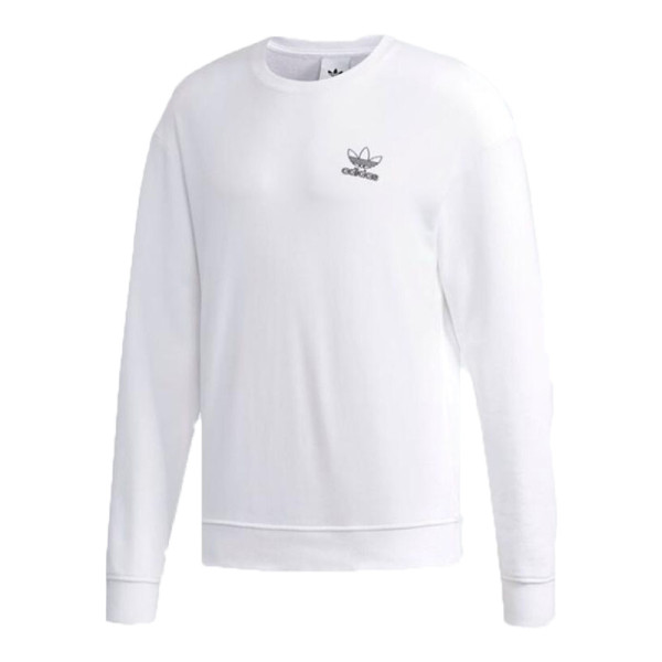 adidas 三叶草 男装运动休闲卫衣 DN8044  白