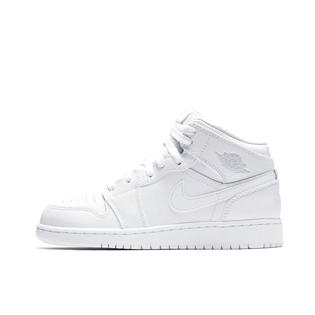 Air Jordan 1 Mid White 纯白/白外底