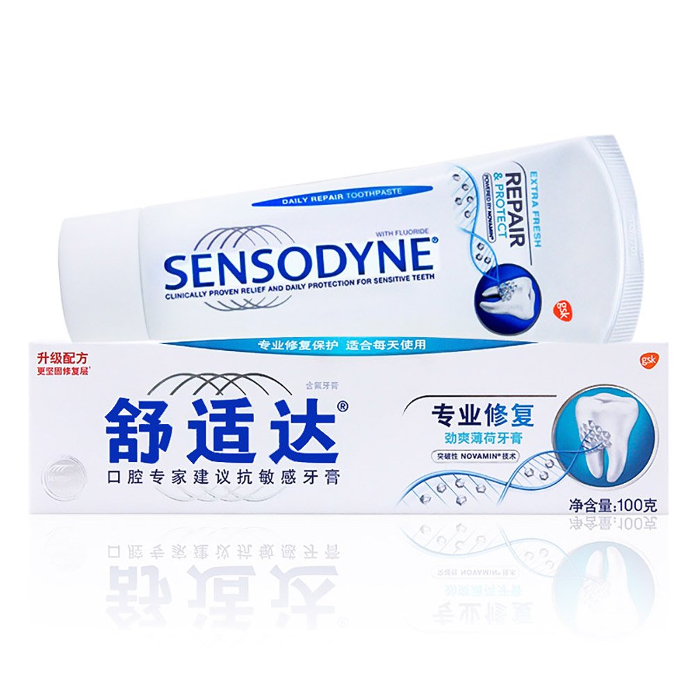 Sensodyne 舒适达 专业修复劲爽薄荷牙膏100g*2