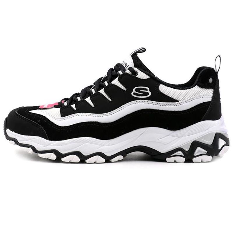 Skechers D'Lites 黑白麂皮 女码