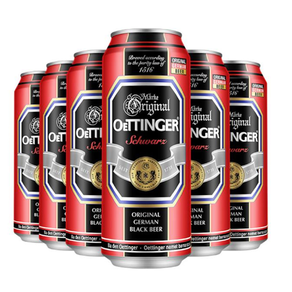 德国进口奥丁格黑啤 500ml*6听装