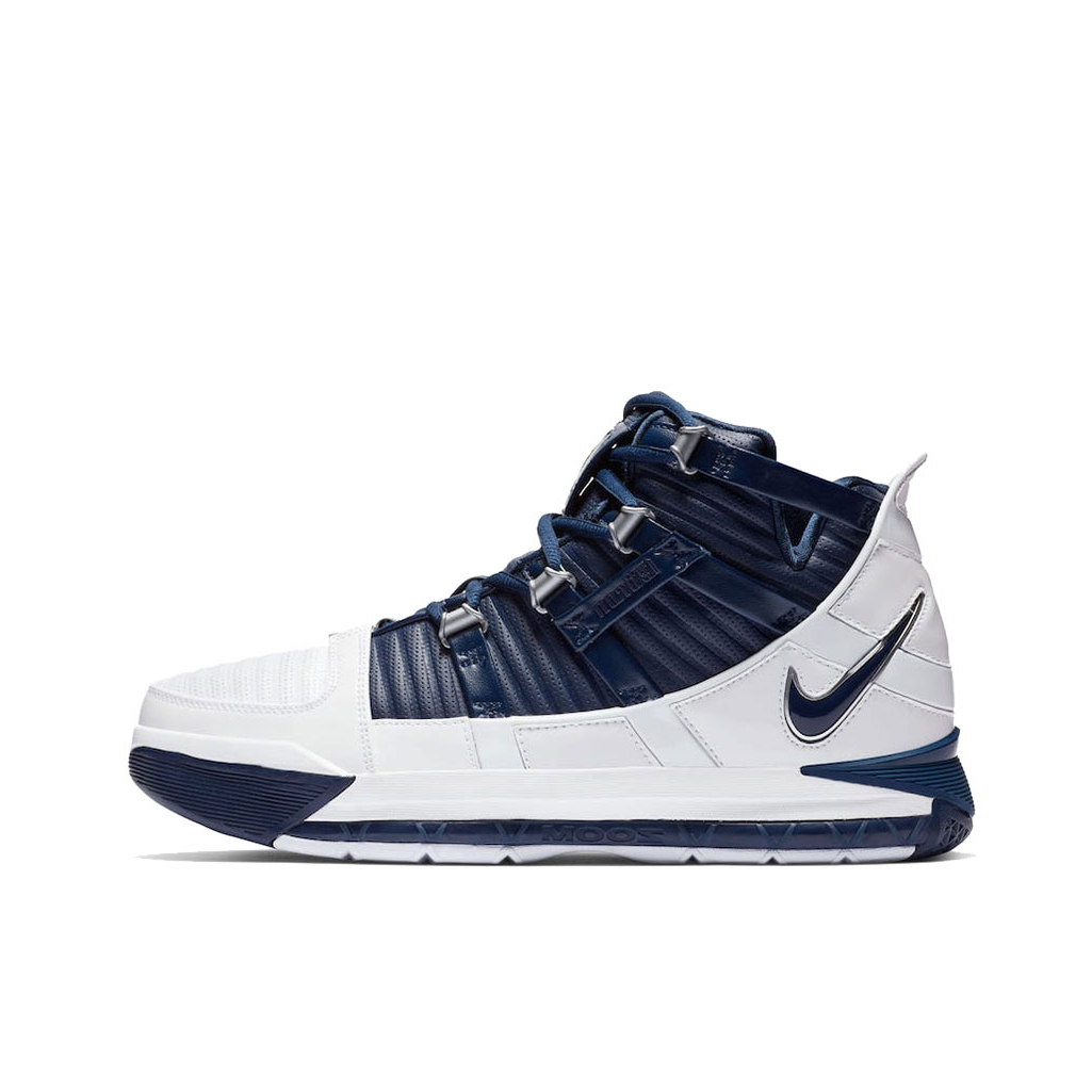 Nike Zoom LeBron 3 白海军