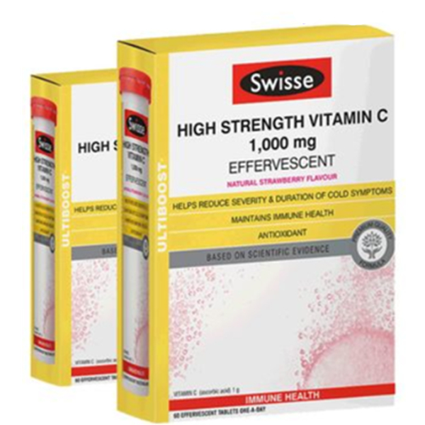 Swisse维生素C泡腾片60片*2盒