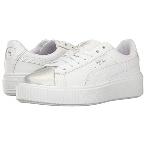 PUMA Basket Platform Iridescent 女式厚底鞋