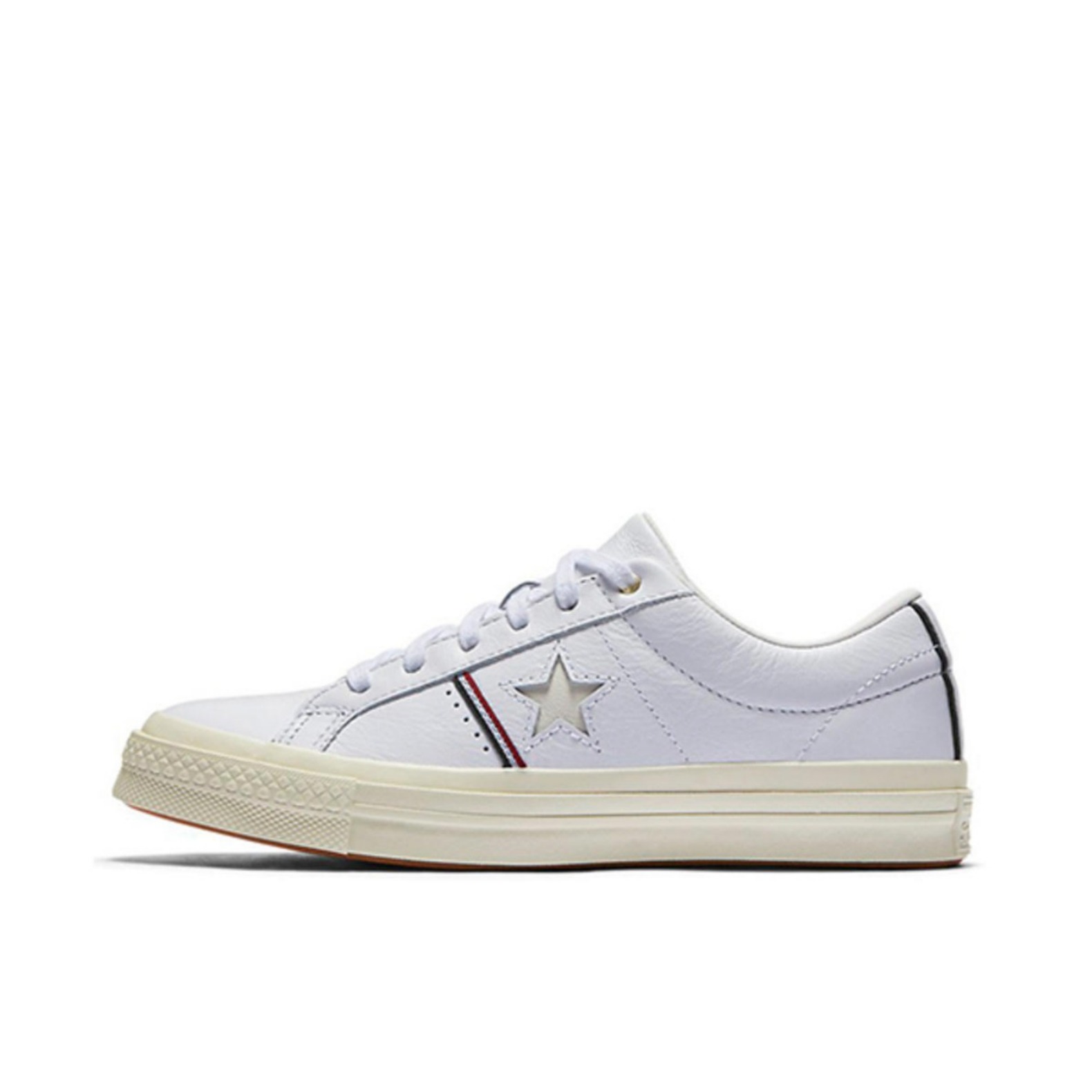 Converse One Star  Piping 白色双条纹
