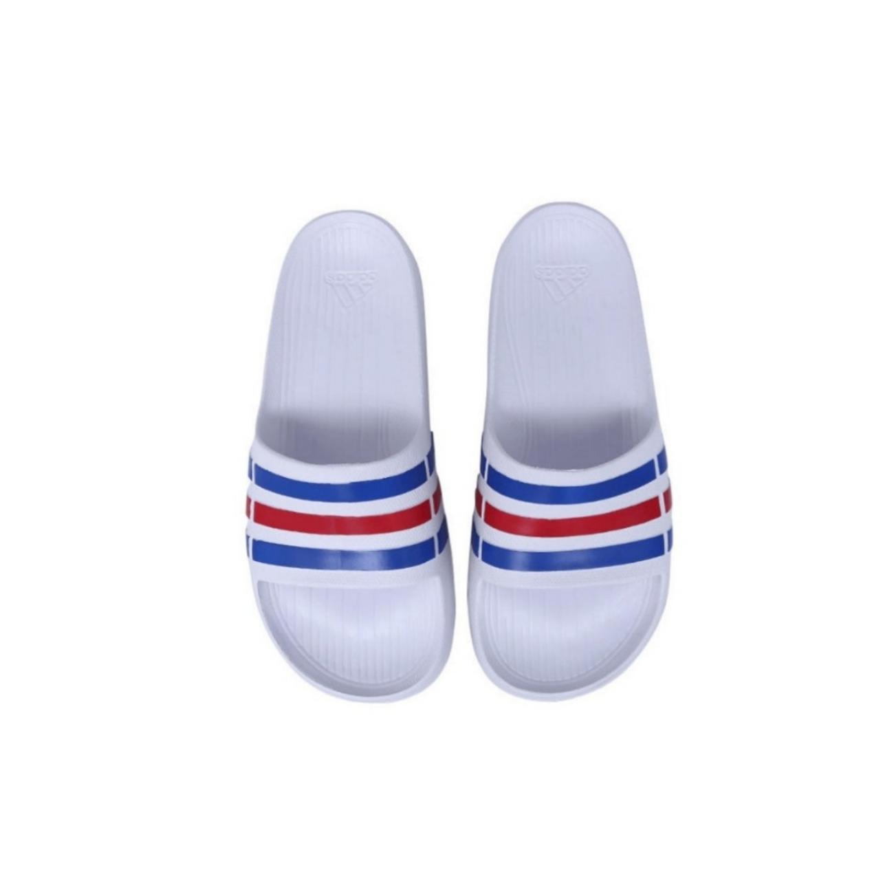 adidas Duramo Slide 白/蓝/红